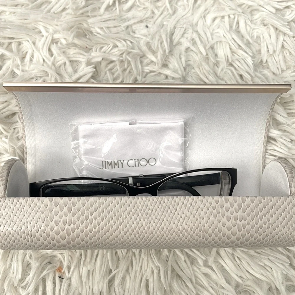 Jimmy Choo 184 1A3 140 Black Glitter Cat Eye Eyeglasses Frames Glasses